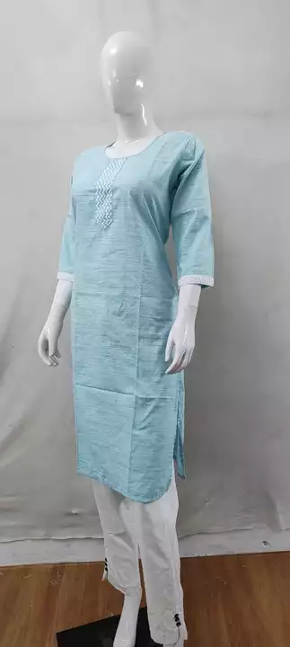 Khadi cotton kurti trouser set  uploaded by business on 1/23/2023