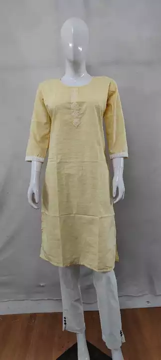 Khadi cotton kurti trouser set  uploaded by Rabail fashion on 1/23/2023