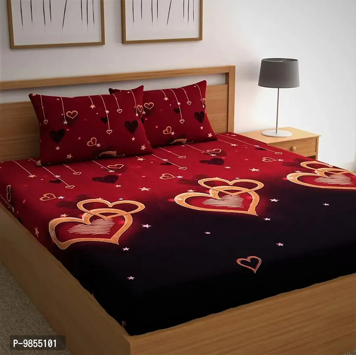 Stylish Fancy Microfiber 5d Printed Queen 1 Bedsheet With 2 cPillow Covers uploaded by RARGROUP  on 1/23/2023