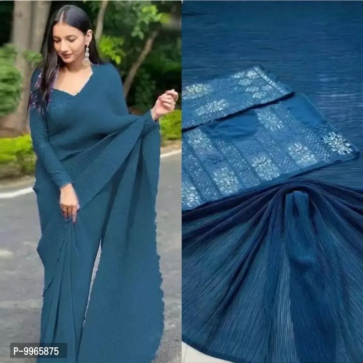 Post image Classic Georgette Striped Saree with Blouse piece

 Color:  Navy Blue

 Fabric:  Georgette

 Type:  Saree with Blouse piece

 Style:  Striped

 Design Type:  Bollywood

Saree Length: 5.5 (in metres)

Blouse Length: 0.8 (in metres)

Within 6-8 business days However, to find out an actual date of delivery, please enter your pin code.

Classic Georgette Striped Saree with Blouse piece