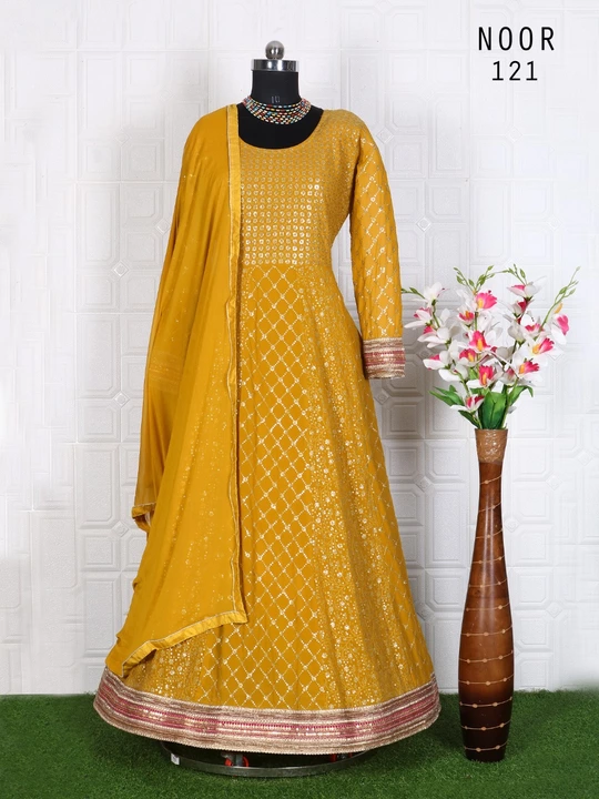 Embroidered gown  uploaded by Shree Fashion Hub on 1/23/2023