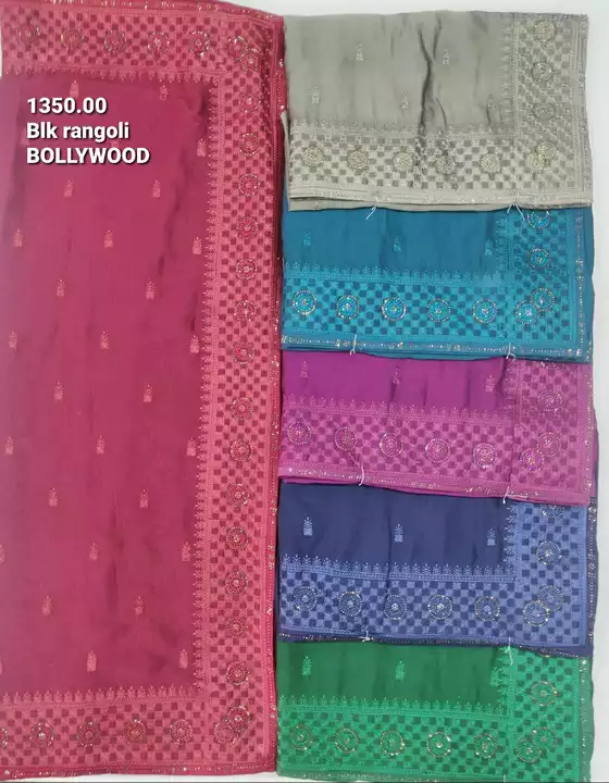 Fancy fabrics emrodiry sarees uploaded by HITESh Textiles on 1/23/2023