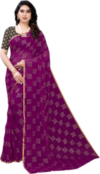Printed Daily Wear Chiffon Saree uploaded by business on 1/23/2023
