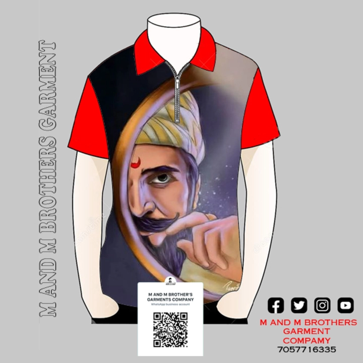 Shivaji Maharaj t shirts  uploaded by M AND M BROTHER'S GARMENTS MANUFACTURING on 1/23/2023