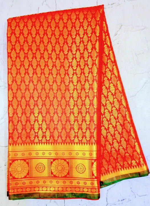 Kanjeevaram Pattu Brocade soft silk saree uploaded by business on 1/23/2023