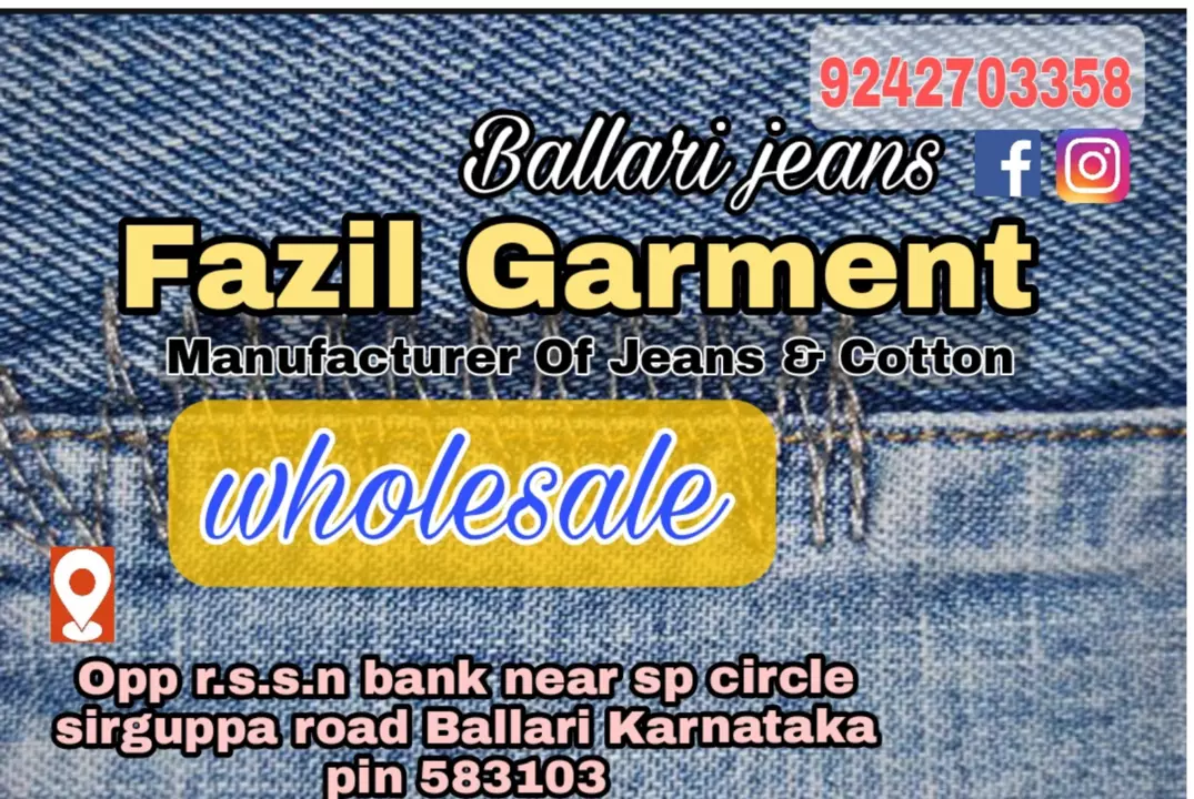 Visiting card store images of Ballari jeans