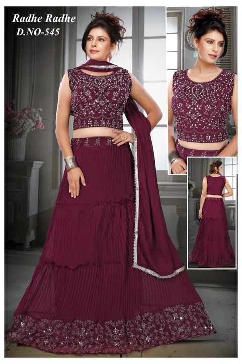 3 pcs Heavy Sets choli Lenga crop Top 450/- uploaded by Radha Creation , Maira sales for Readymade items on 1/23/2023