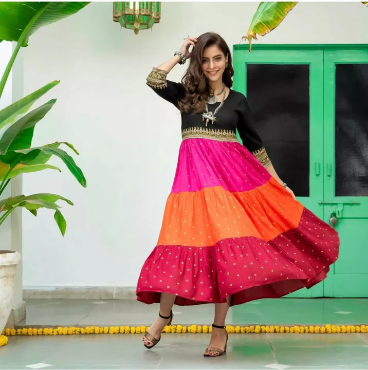 Beautiful Multicolour Kurti With Foil Work uploaded by Asti's Fashion World on 1/23/2023