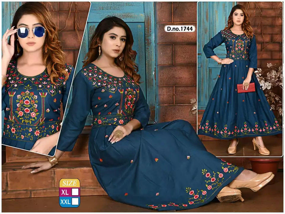 Fancy ghera kurti's uploaded by Radha creation safal1 on 1/23/2023