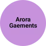Business logo of Arora gaements