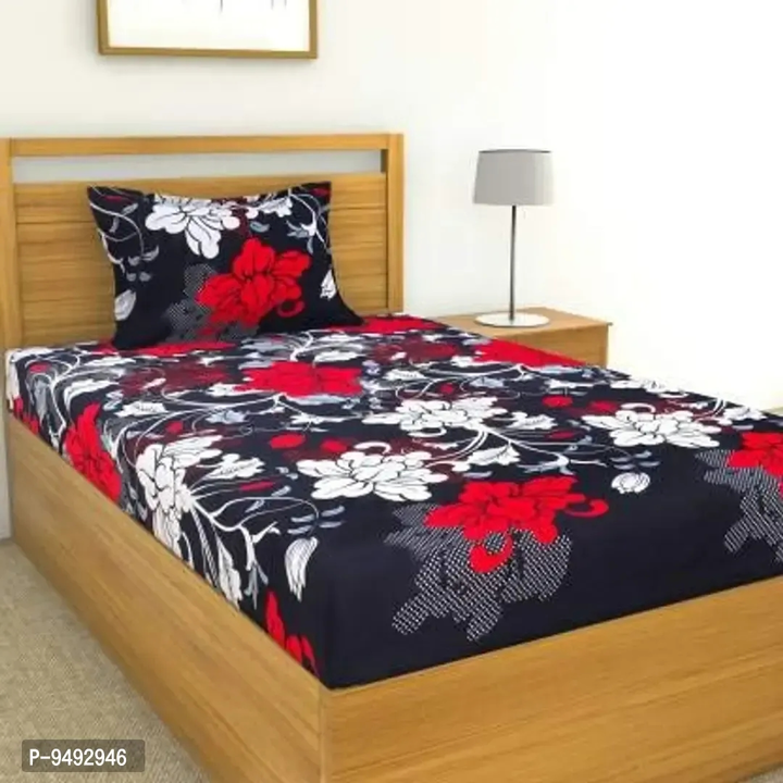 Fancy Microfiber Single Bedsheet With One Pillow Cover uploaded by RARGROUP  on 1/24/2023