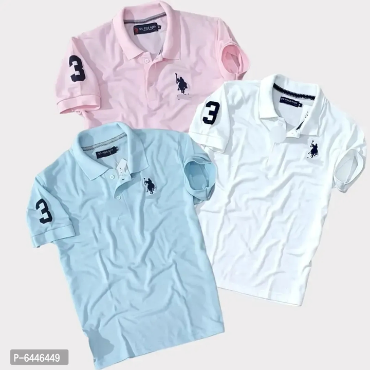 Stunning Matty Cotton Self Pattern Polos For Men- 3 Pieces uploaded by RARGROUP  on 5/31/2024