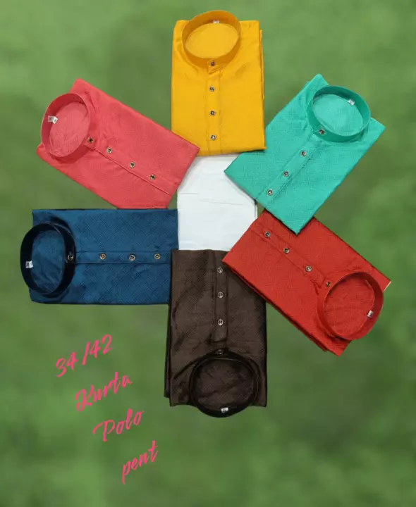 Product image of Kurta with polo pent, price: Rs. 380, ID: kurta-with-polo-pent-578cfe81