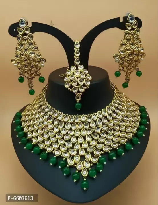 Trendy Designer Copper Kundan Heavy Bridal Choker Jewellery Set  uploaded by ABiS Enterprises on 1/24/2023