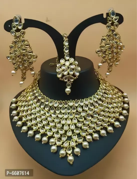 Trendy Designer Copper Kundan Heavy Bridal Choker Jewellery Set  uploaded by ABiS Enterprises on 1/24/2023