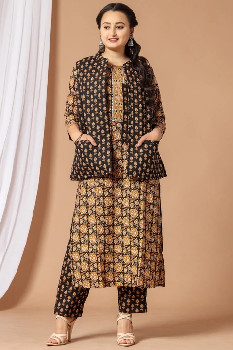 Pure Cottton Kurti With Jacket uploaded by Crafts moda on 1/24/2023