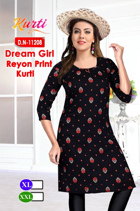 Dream Girl Rayon print kurti  uploaded by YASHRAJ Textiles on 1/24/2023