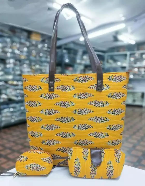 *Ikkat New Tote 3 Pcs Traditional Combo* uploaded by S3 & G Shopping Center on 1/24/2023