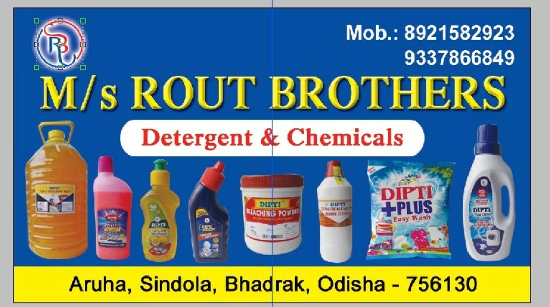 Visiting card store images of Rout brothers chemical &Detergent