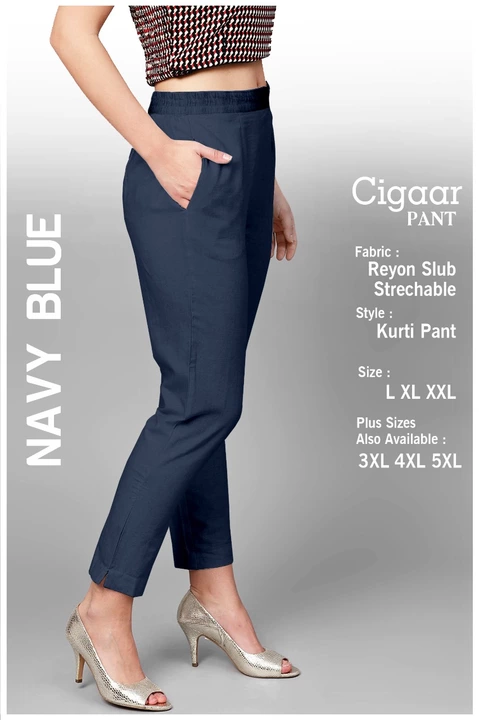 Cigar pant blue  uploaded by Cotton india on 1/24/2023