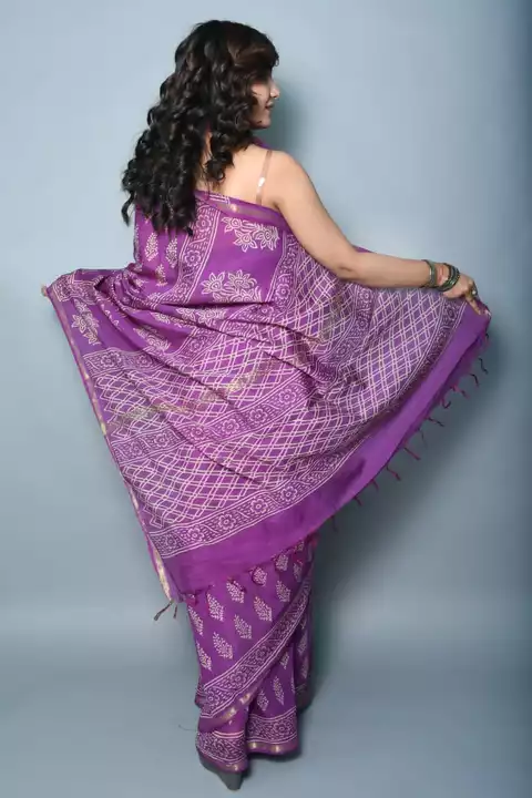 Chanderi cotton silk saree  uploaded by Krishna handicrafts on 1/24/2023