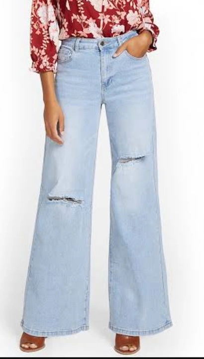 Girls Denim plazo jeans  uploaded by Prithvi garments on 5/29/2024
