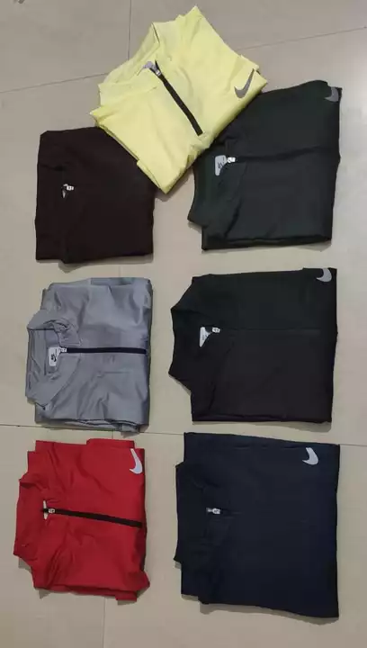 Article:- NK full Zipper T-shirts   Fabric:- 4Way Lycra  Color:- 7  Size:- M:L:XL:2XL  Price:-249 uploaded by Avd Evermore Fashion 9555415208 on 5/30/2024