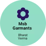 Business logo of MSB GARMANTS