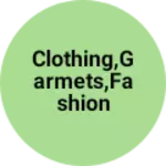 Business logo of Clothing,garmets,fashion