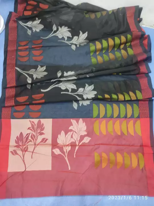 Saree Cotton silk 3D viewing Dupian silk  uploaded by IZBA creation on 1/24/2023