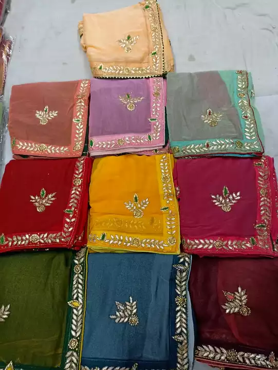Orgenza fabric saree uploaded by Viha Fashion hub on 1/24/2023