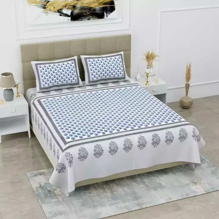 Cotton printed double bed bedsheet king size  uploaded by The print house  on 1/25/2023