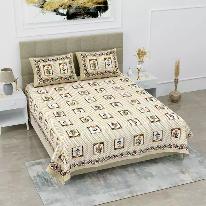Cotton printed double bed bedsheet king size  uploaded by The print house  on 1/25/2023