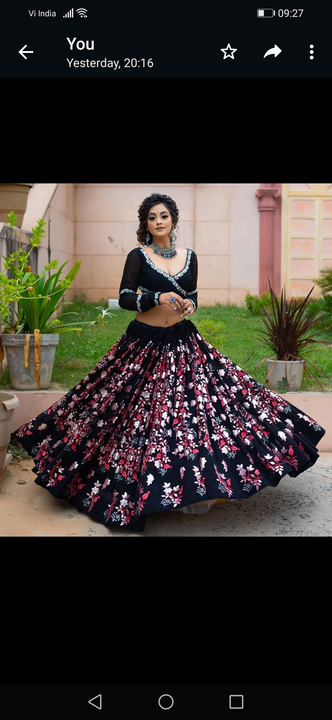 Post image Black colour Embroidered Attractive Party Wear Silk Lehenga choli has a Regular-fit and is Made From High-Grade Fabrics And Yarn.

💃 *Lehnga Fabric* :- Georgette fabric

💃 *Dupatta Fabric* :- Heavy Georgette fabric Fancy Border Less Work (dupatta size 2.40 meter)

💃 *Blouse Fabric* :Georgette fabric

💃 *Lehenga Inner* :- American Crep

💃 *Blouse Work* :- Multi Niddle Work, Zari work, Embroidery Work.

💃 *Lehenga Work* :- 5 Niddle, Multi Niddle Work, Zari work, Embroidery Work, Less.

💃 *Type* : Lehenga :-Semi Stitched, Blouse:-Unstitched 

💃 *Weight* :-1 kg

💃 *Size* :- Free Size,Lehenga: Length-42" Inches Width-up To 42 to 44" Flair bottom-up to 3.30 Mtr.

*RATE :-1700*
Mf567

👑 *KING OF QUALITY* 👑