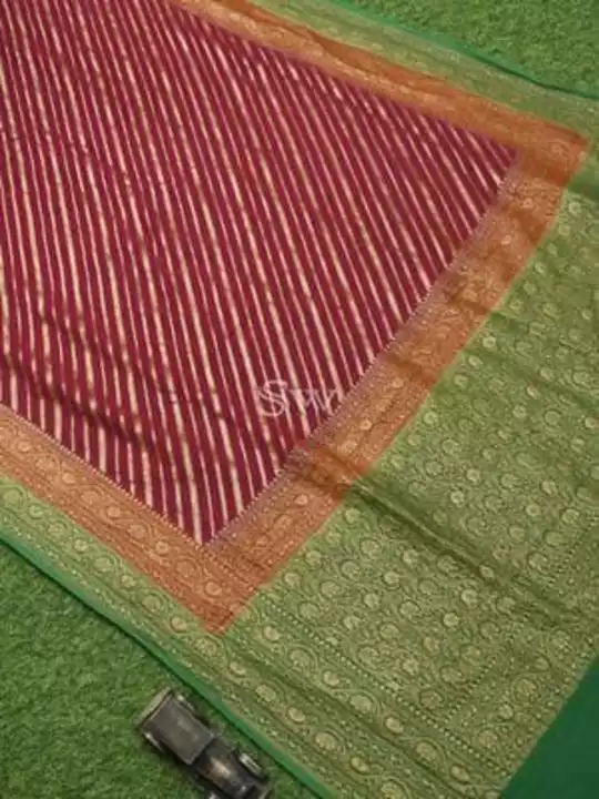 Semi Georgette sifone minzari beautiful pallu aachal soft silk saree  uploaded by business on 1/25/2023