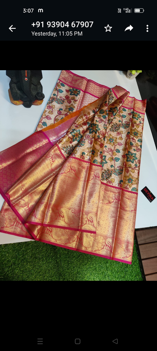 Banarasi with double pure kanchi boarder uploaded by business on 1/25/2023