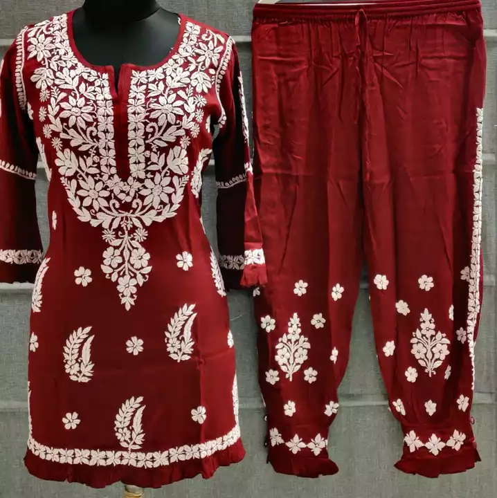 Modal Cotton Short Top  uploaded by Lucknowi Ada Chikankari Studio on 1/25/2023