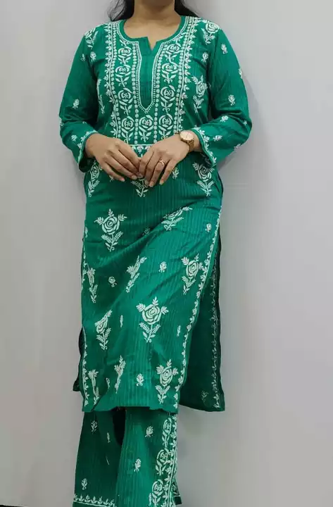 Pure Cambric cotton Chikankari Suit  uploaded by Lucknowi Ada Chikankari Studio on 5/28/2024