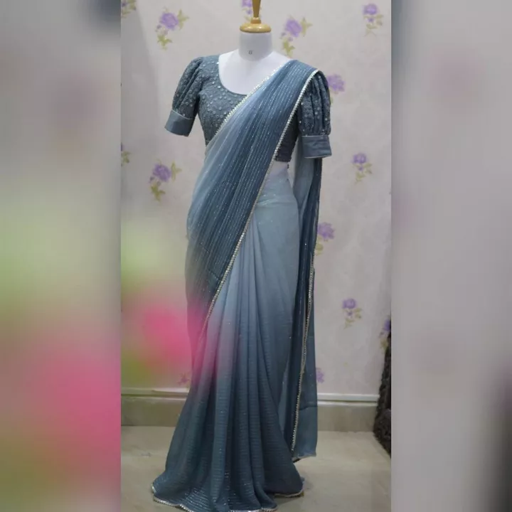 Most Beautiful Saree With Sequence Blouse uploaded by business on 1/25/2023