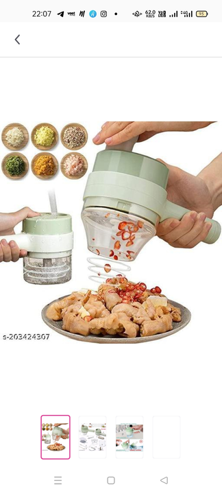 4 in 1 Handheld Electric Vegetable Cutter Set Wireless Hand held Food Processor Vegetable Chopper  uploaded by business on 1/25/2023
