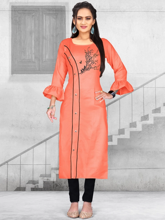 🌟 Unique Designer Slub Cotton Kurti uploaded by Kriya Designer on 1/25/2023