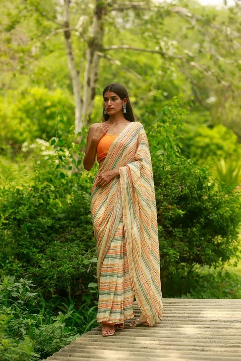 GEORGETTE WITH SEQUENCE SAREES uploaded by Ethnic export on 1/25/2023