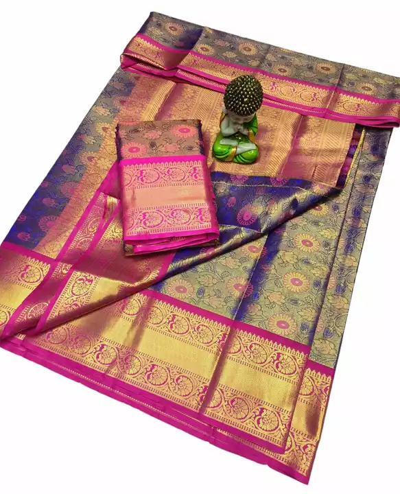 🎄🎄🎄 TISSUE FANCY SAREES COLLECTIONS- WEDDIND SAREE COLLECTION PINK COPPER JARI WORK DESIGNS  🎄🎄 uploaded by Jayam tex on 1/25/2023