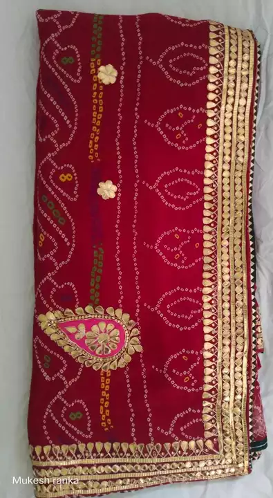 Chunari saree with gotta patti uploaded by V V COLLECTION on 6/2/2024
