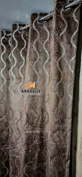 VELVET CURTAIN  WITH FOIL  uploaded by Maruti Furnishing on 5/28/2024