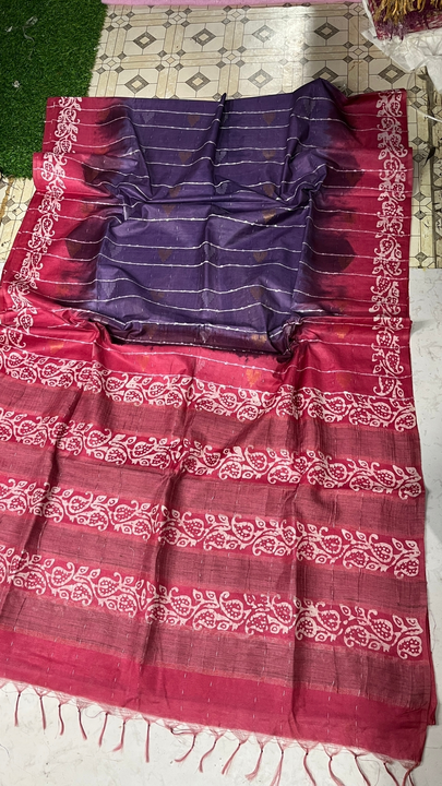 Batik printed Semi silk saree  uploaded by S B HANDLOOM
 on 1/26/2023