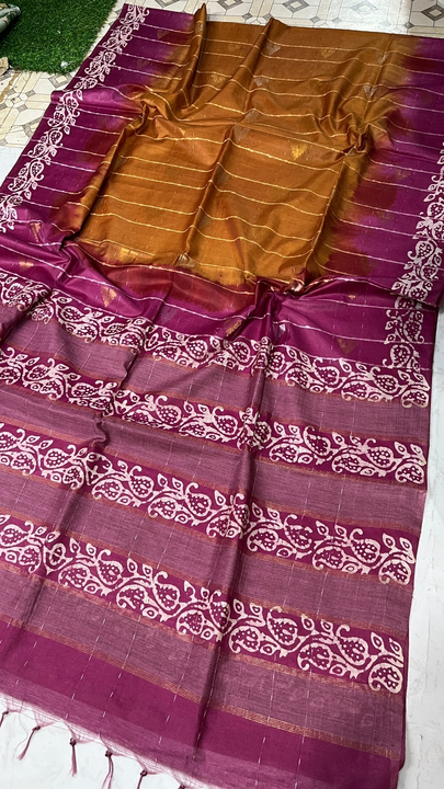 Batik printed Semi silk saree  uploaded by S B HANDLOOM
 on 1/26/2023