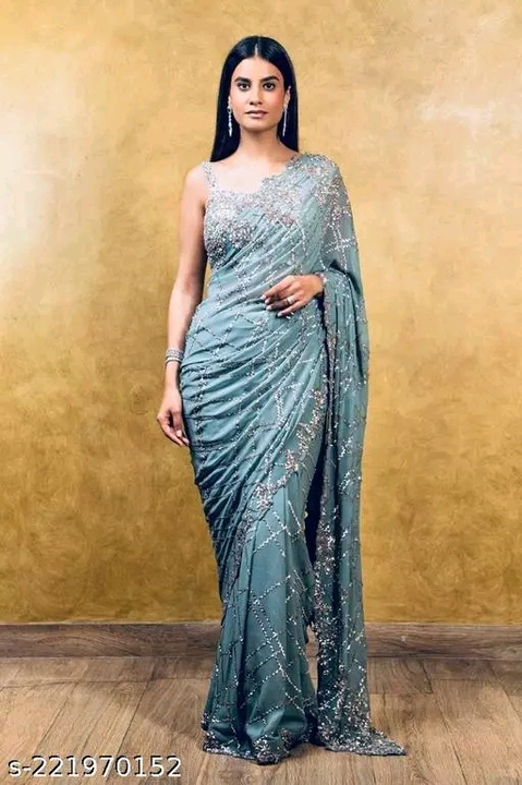 NEW LAUNCHING  PARTY WEAR SEQUNCE WORK FANCY SAREE uploaded by Shital silk Palace on 1/26/2023