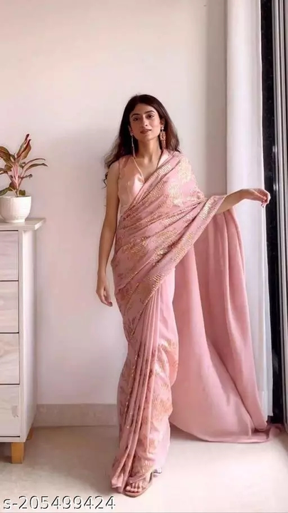 Looking some one for this same colour beautiful Designer Party Wear  Saree on Faux Georgette febric  uploaded by business on 1/26/2023