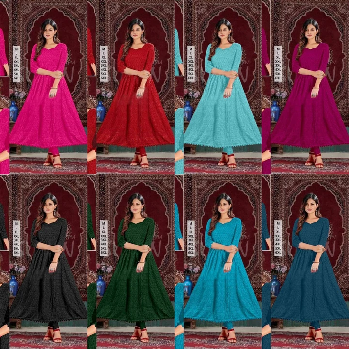 Chiffli gown uploaded by GS TRADERS on 1/26/2023